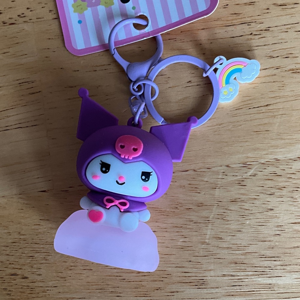 NWT Purple and Pink Kuromi Keychain - Picture 4 of 5